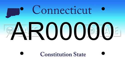 AR00000 Connecticut License Plate