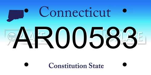 AR00583 Connecticut License Plate