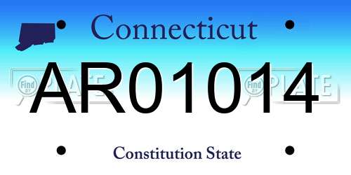 AR01014 Connecticut License Plate