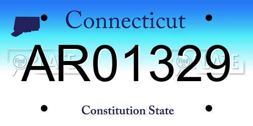AR01329 Connecticut License Plate