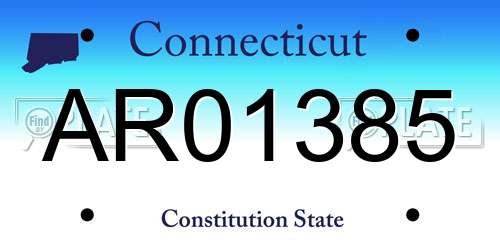 AR01385 Connecticut License Plate