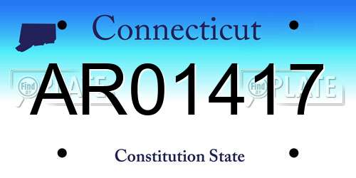 AR01417 Connecticut License Plate