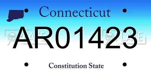AR01423 Connecticut License Plate