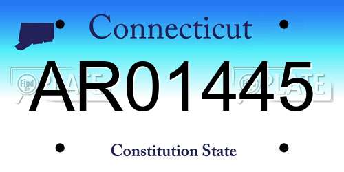 AR01445 Connecticut License Plate