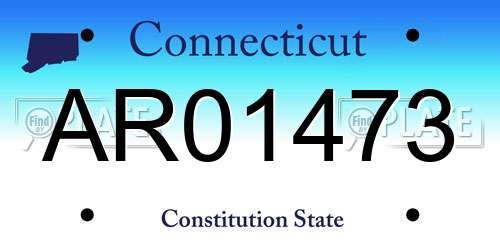 AR01473 Connecticut License Plate