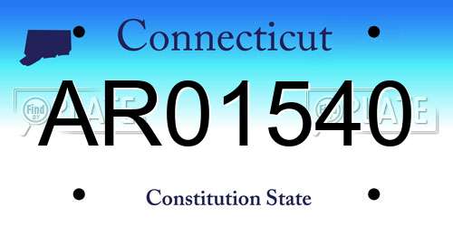 AR01540 Connecticut License Plate
