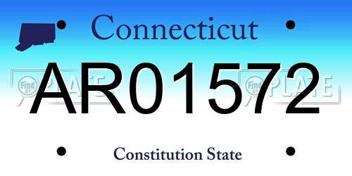 AR01572 Connecticut License Plate
