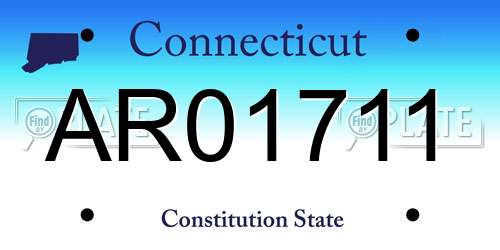 AR01711 Connecticut License Plate