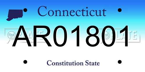 AR01801 Connecticut License Plate