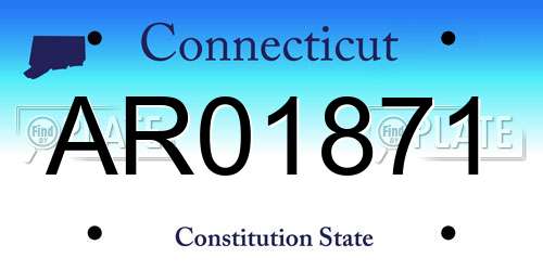 AR01871 Connecticut License Plate