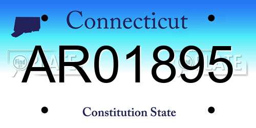 AR01895 Connecticut License Plate