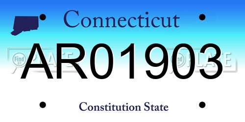 AR01903 Connecticut License Plate