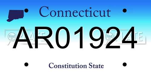 AR01924 Connecticut License Plate