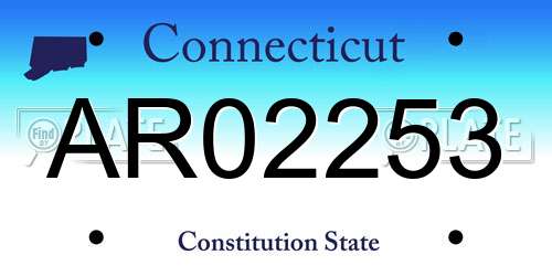 AR02253 Connecticut License Plate