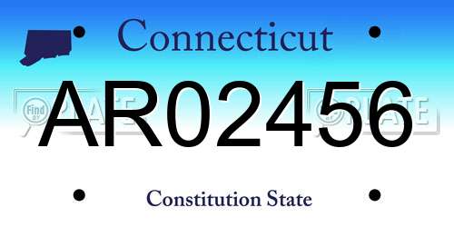 AR02456 Connecticut License Plate