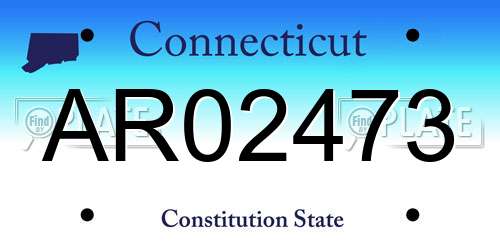 AR02473 Connecticut License Plate