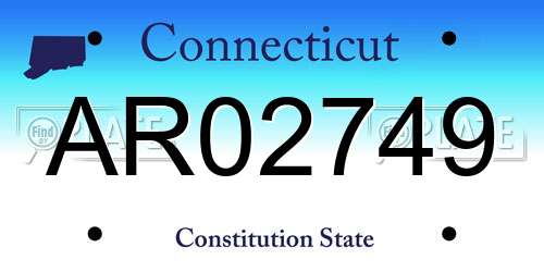 AR02749 Connecticut License Plate
