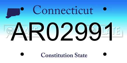 AR02991 Connecticut License Plate