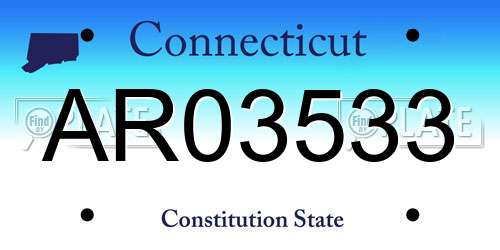 AR03533 Connecticut License Plate