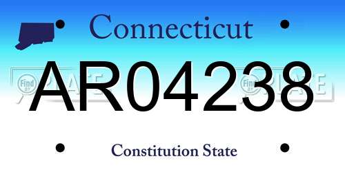 AR04238 Connecticut License Plate