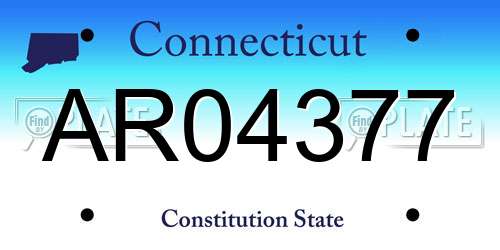 AR04377 Connecticut License Plate