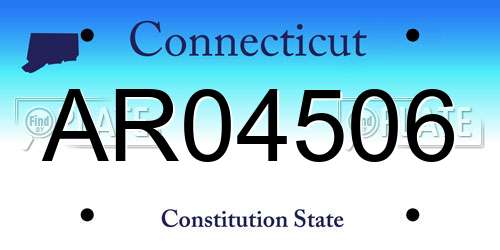 AR04506 Connecticut License Plate