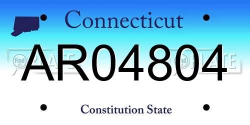 AR04804 Connecticut License Plate