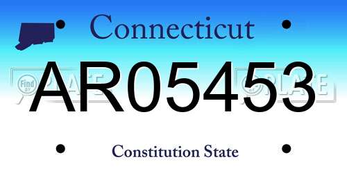 AR05453 Connecticut License Plate