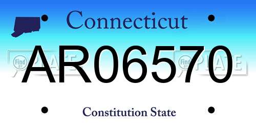 AR06570 Connecticut License Plate