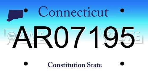 AR07195 Connecticut License Plate