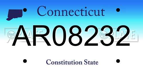 AR08232 Connecticut License Plate