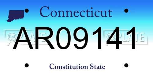 AR09141 Connecticut License Plate