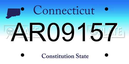 AR09157 Connecticut License Plate