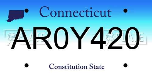 AR0Y420 Connecticut License Plate