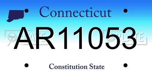AR11053 Connecticut License Plate