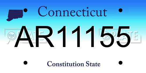 AR11155 Connecticut License Plate