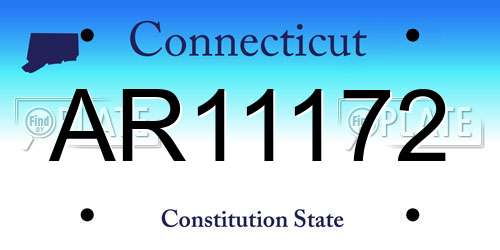 AR11172 Connecticut License Plate