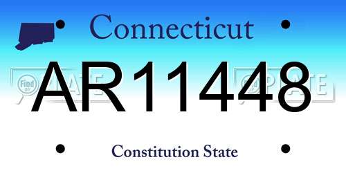 AR11448 Connecticut License Plate