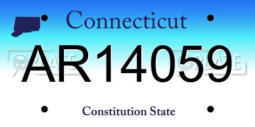 AR14059 Connecticut License Plate