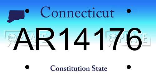 AR14176 Connecticut License Plate
