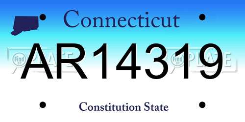 AR14319 Connecticut License Plate