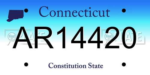 AR14420 Connecticut License Plate