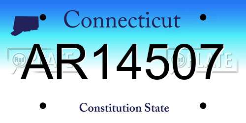 AR14507 Connecticut License Plate