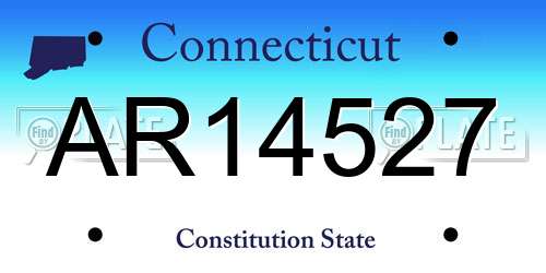 AR14527 Connecticut License Plate