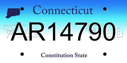 AR14790 Connecticut License Plate