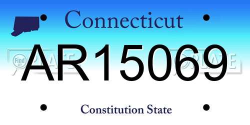 AR15069 Connecticut License Plate