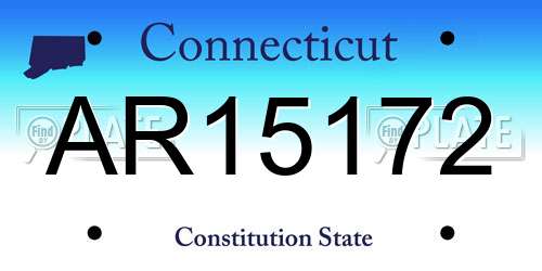 AR15172 Connecticut License Plate