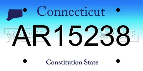 AR15238 Connecticut License Plate