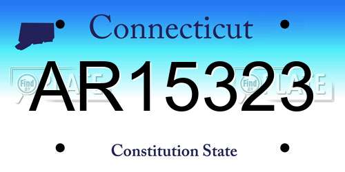 AR15323 Connecticut License Plate