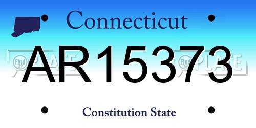 AR15373 Connecticut License Plate